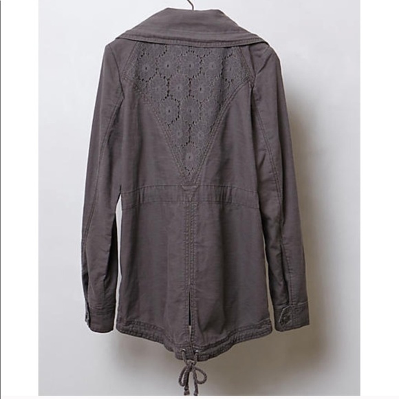 Anthro Hei Hei Ravenna Lattice Anorak jacket coat - Picture 2 of 12